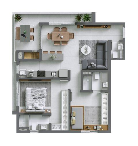 Apartamento à venda com 2 quartos, 80m² - Foto 5