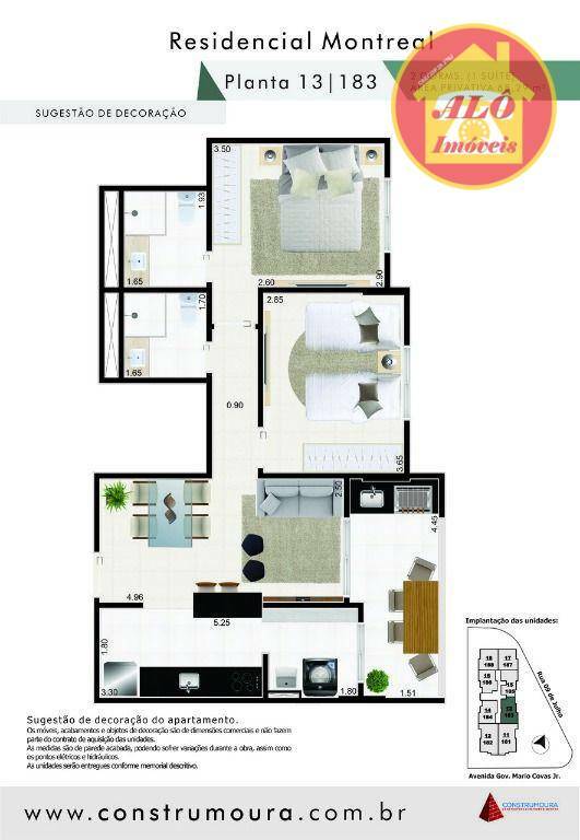 Apartamento à venda com 2 quartos, 68m² - Foto 2