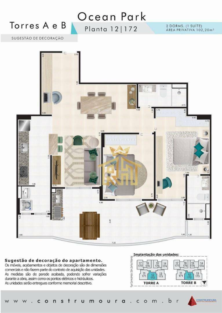 Apartamento à venda com 2 quartos, 102m² - Foto 3