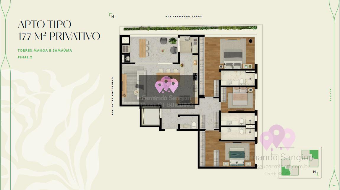 Apartamento à venda com 3 quartos, 177m² - Foto 4