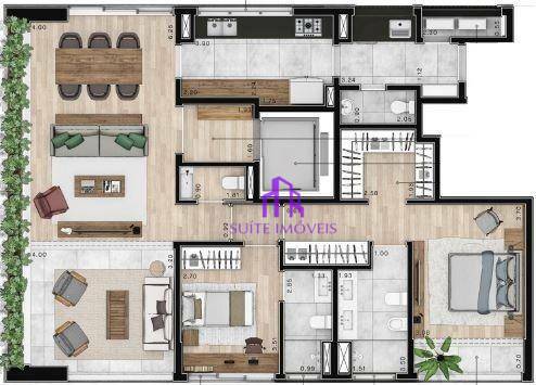 Apartamento à venda com 2 quartos, 134m² - Foto 7