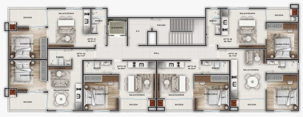 Apartamento à venda com 2 quartos, 53m² - Foto 13