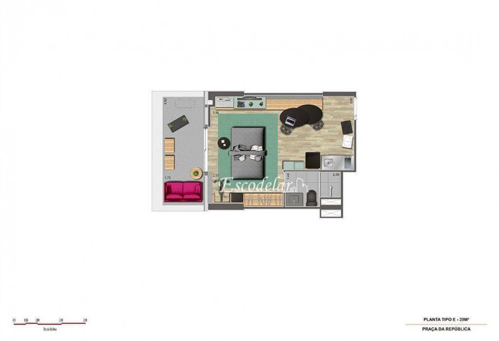 Apartamento à venda com 1 quarto, 39m² - Foto 24