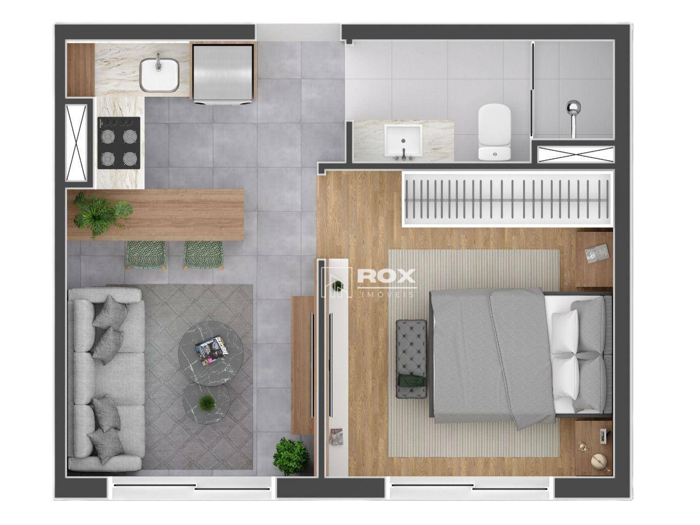 Apartamento à venda com 1 quarto, 31m² - Foto 2