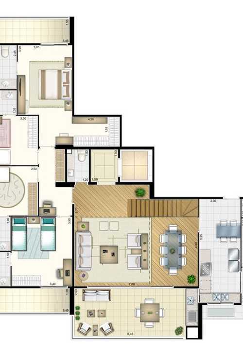 Apartamento à venda com 4 quartos, 129m² - Foto 2