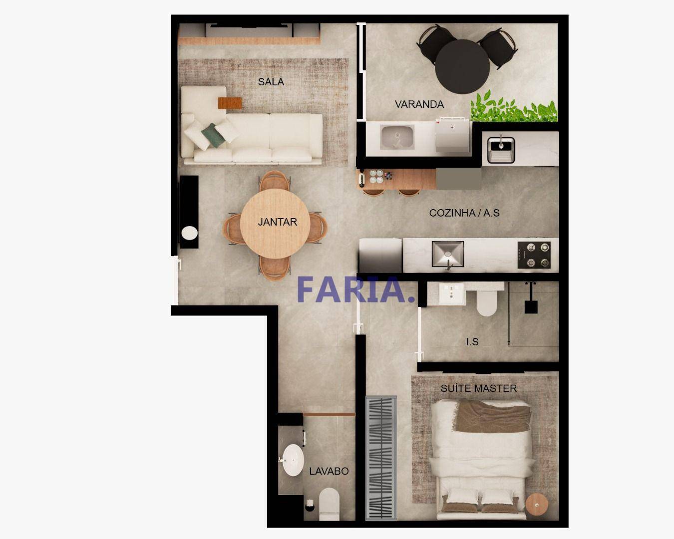 Apartamento, 1 quarto, 52 m² - Foto 2