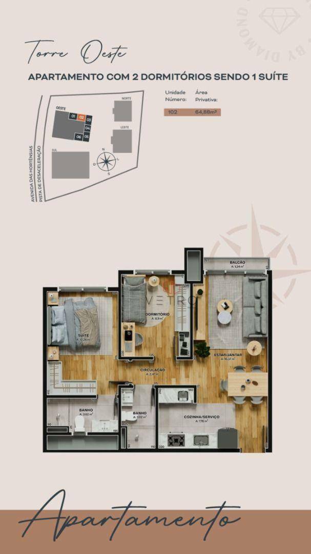 Apartamento à venda com 2 quartos, 84m² - Foto 4