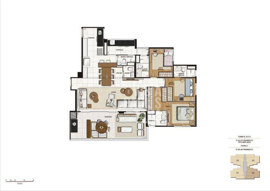 Apartamento à venda com 3 quartos, 132m² - Foto 63