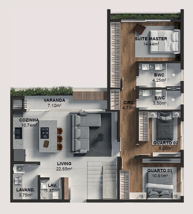 Apartamento à venda com 2 quartos, 106m² - Foto 45