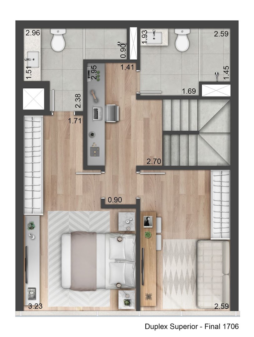 Apartamento à venda com 1 quarto, 55m² - Foto 13