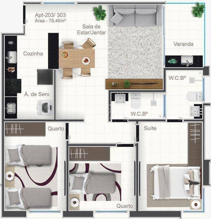 Apartamento à venda com 2 quartos, 51m² - Foto 6