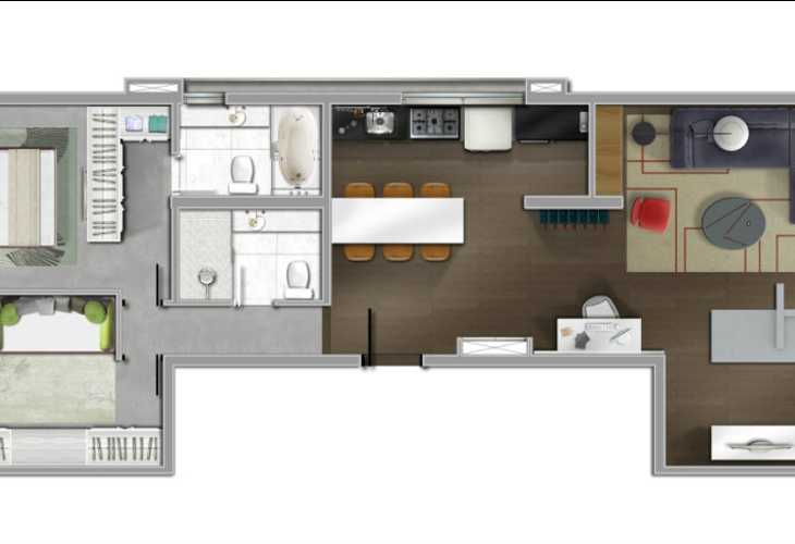 Apartamento à venda com 2 quartos, 70m² - Foto 2