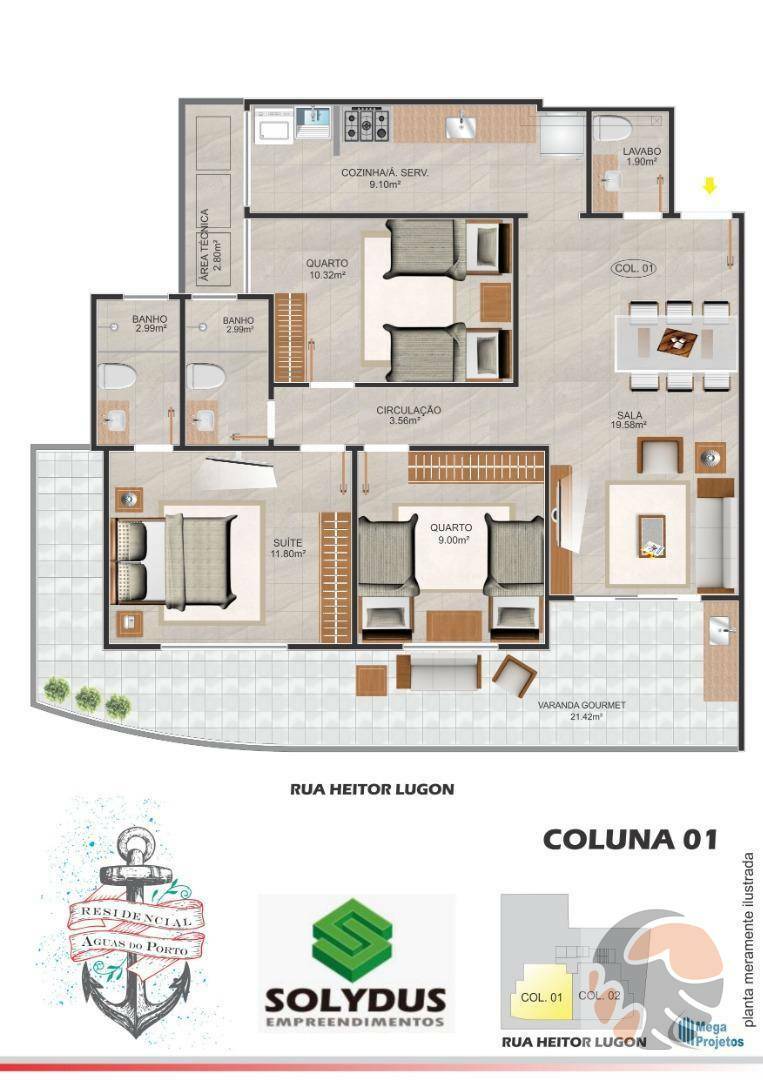 Apartamento à venda com 3 quartos, 95m² - Foto 19