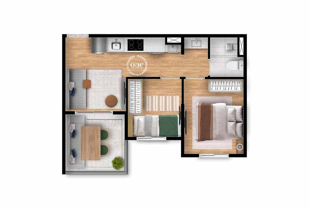 Apartamento à venda com 2 quartos, 37m² - Foto 3