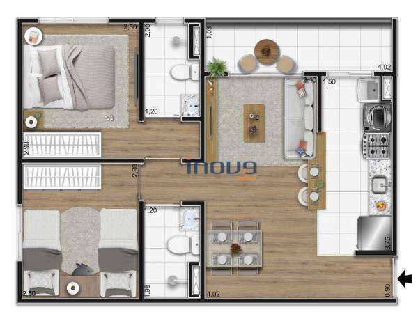 Apartamento à venda com 2 quartos, 49m² - Foto 22