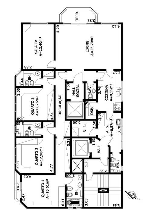 Apartamento à venda com 3 quartos, 150m² - Foto 2