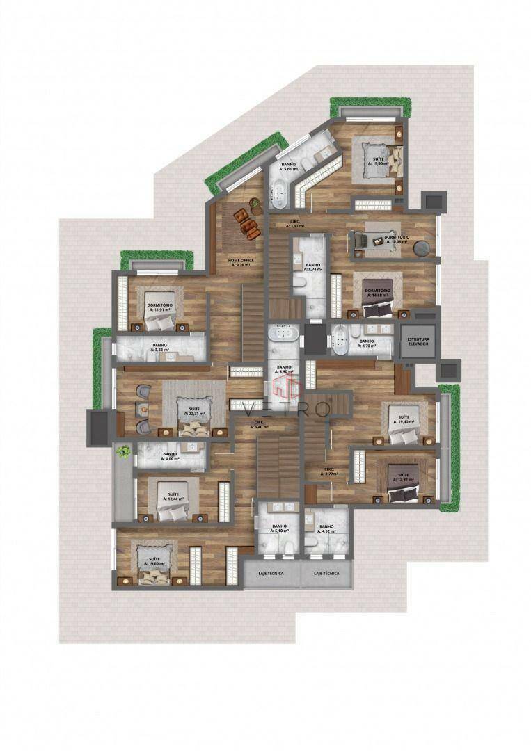 Apartamento à venda com 3 quartos, 156m² - Foto 6