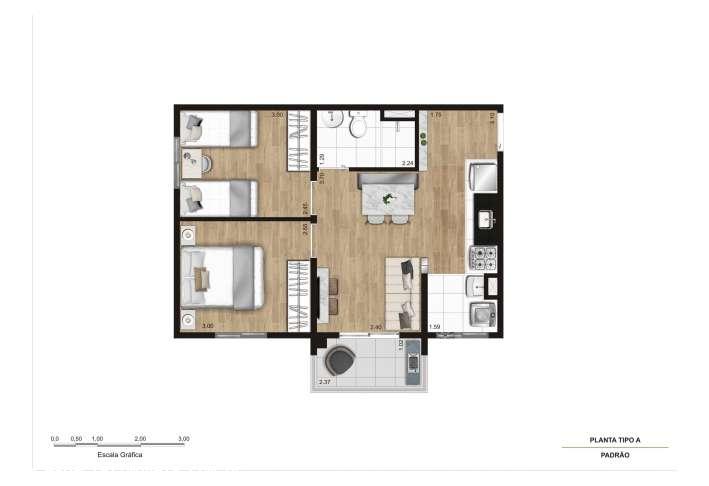 Apartamento à venda com 2 quartos, 43m² - Foto 19