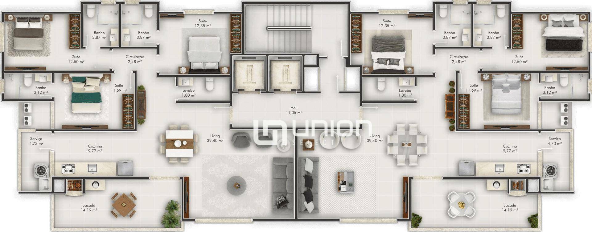 Apartamento à venda com 3 quartos, 142m² - Foto 9