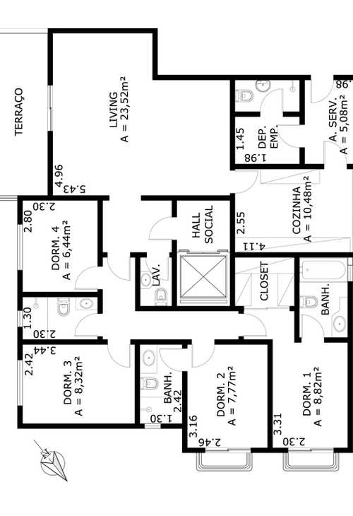 Apartamento à venda com 4 quartos, 145m² - Foto 5