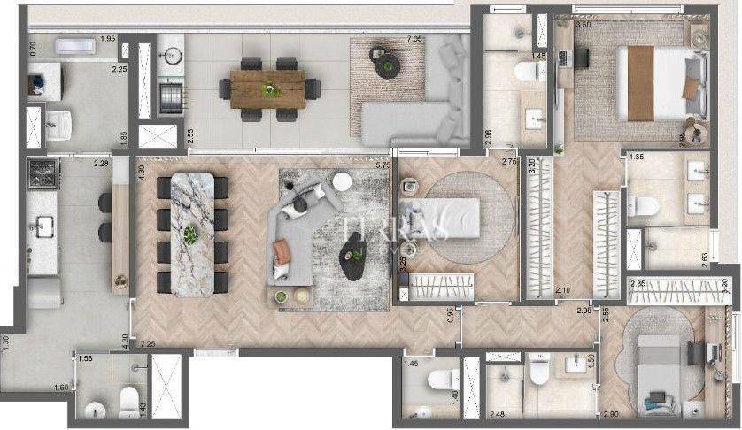 Apartamento à venda com 3 quartos, 135m² - Foto 10