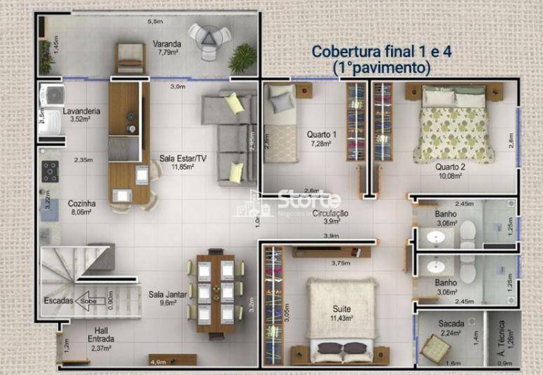 Apartamento à venda com 3 quartos, 99m² - Foto 17