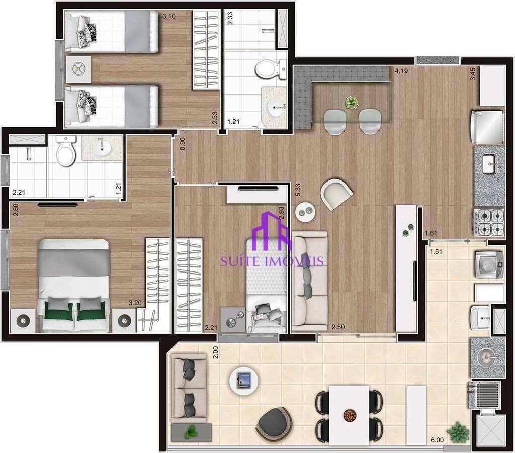 Apartamento à venda com 3 quartos, 76m² - Foto 15