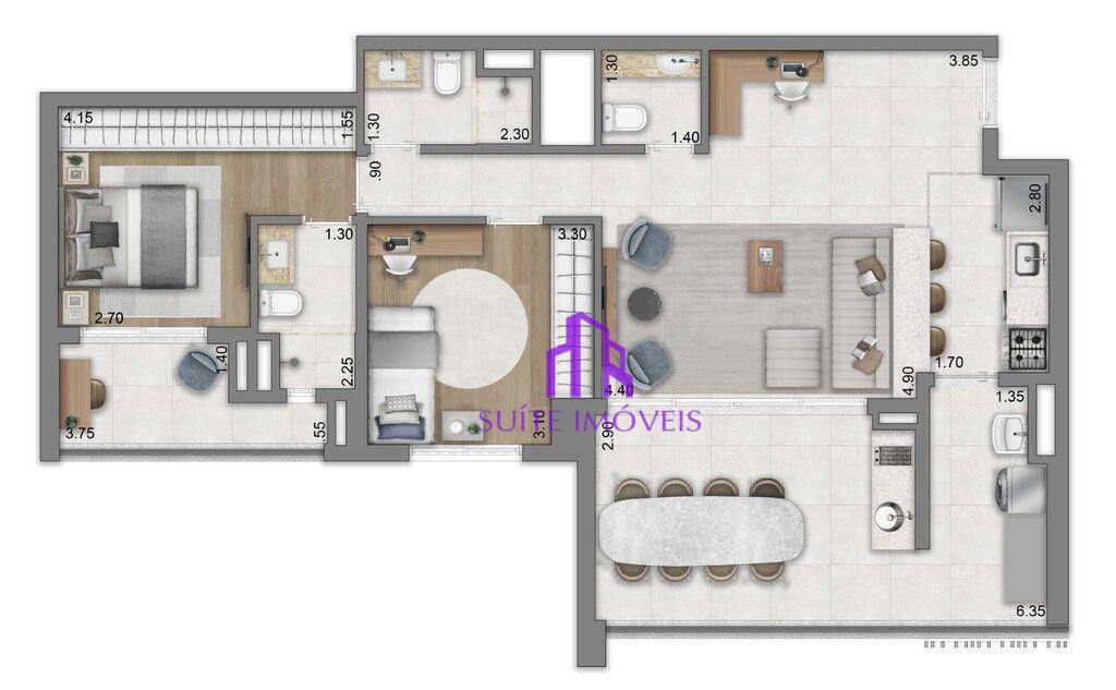 Apartamento à venda com 3 quartos, 138m² - Foto 19