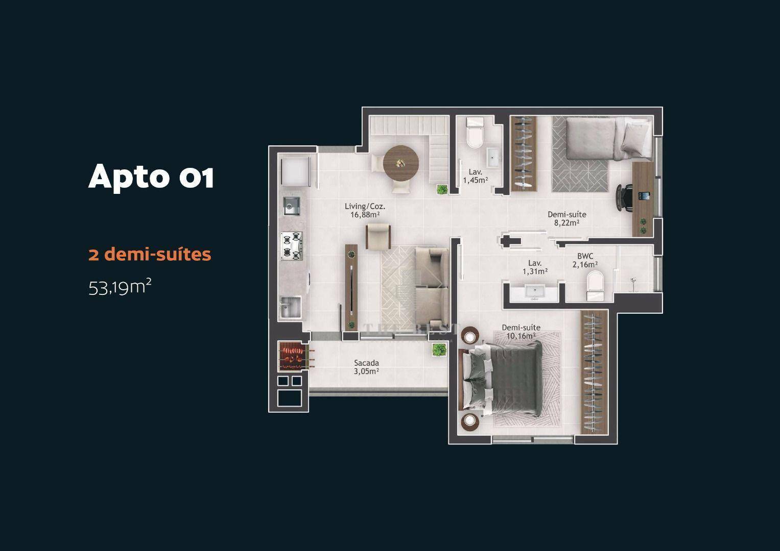 Apartamento à venda com 2 quartos, 54m² - Foto 31