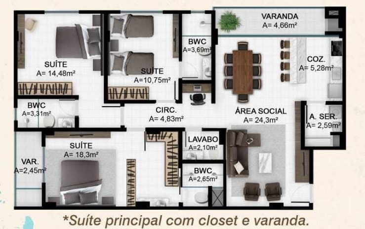 Apartamento à venda com 4 quartos, 25811m² - Foto 36