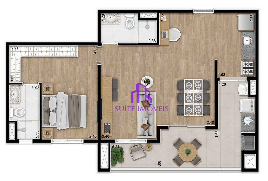 Apartamento à venda com 2 quartos, 62m² - Foto 10