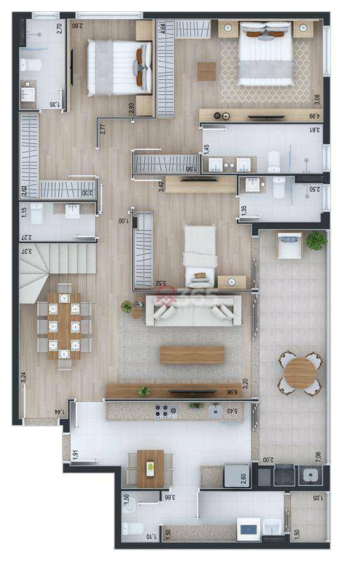 Cobertura à venda com 3 quartos, 300m² - Foto 39