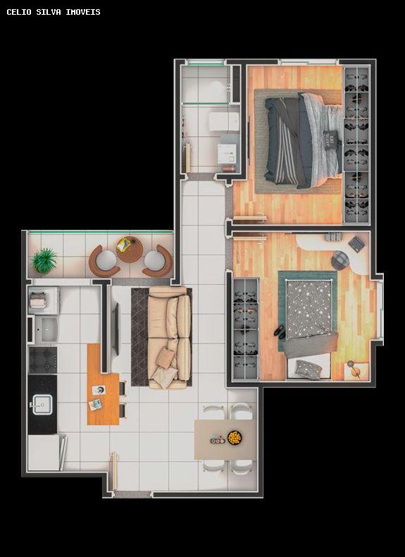 Apartamento à venda com 2 quartos, 48m² - Foto 2