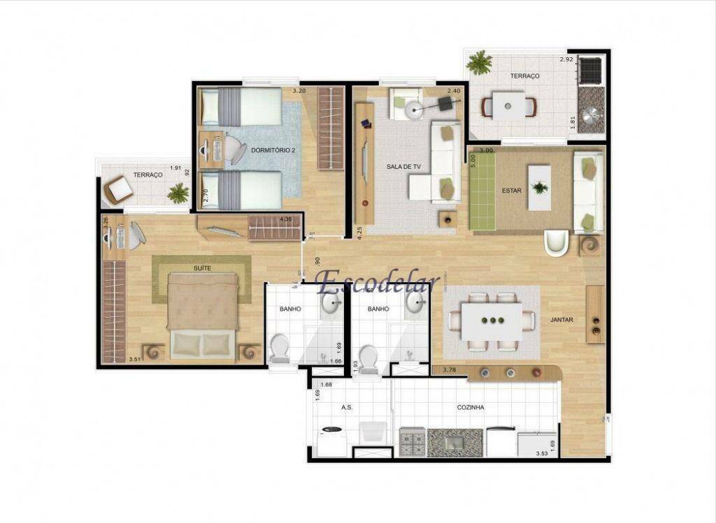 Apartamento à venda com 3 quartos, 83m² - Foto 11