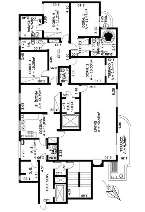 Apartamento à venda com 4 quartos, 267m² - Foto 7