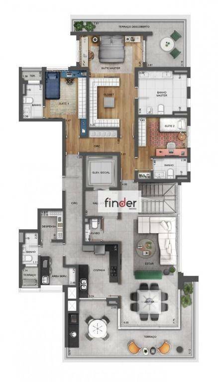 Apartamento à venda com 3 quartos, 315m² - Foto 35