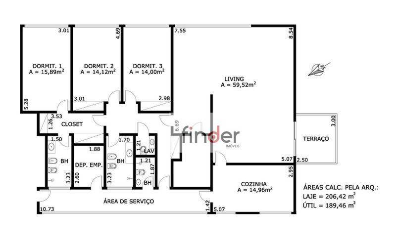 Apartamento à venda com 3 quartos, 210m² - Foto 22