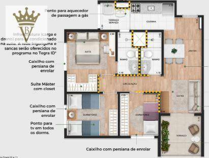 Apartamento à venda com 3 quartos, 62m² - Foto 6