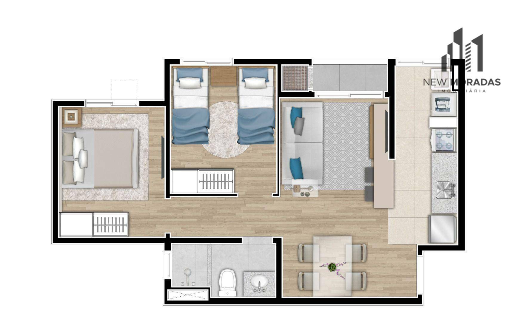 Apartamento à venda com 2 quartos, 44m² - Foto 21