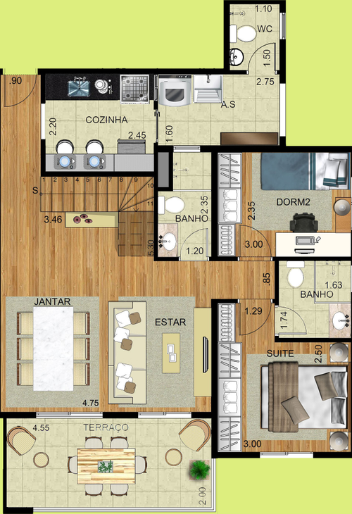 Apartamento à venda com 2 quartos, 75m² - Foto 15