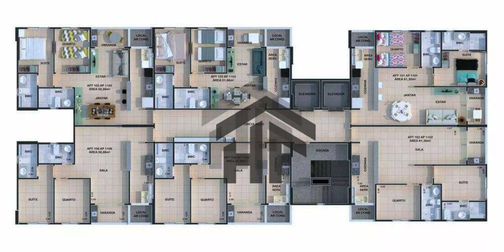 Apartamento à venda com 2 quartos, 61m² - Foto 17