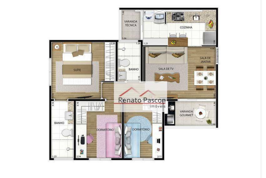 Apartamento à venda com 3 quartos, 67m² - Foto 12