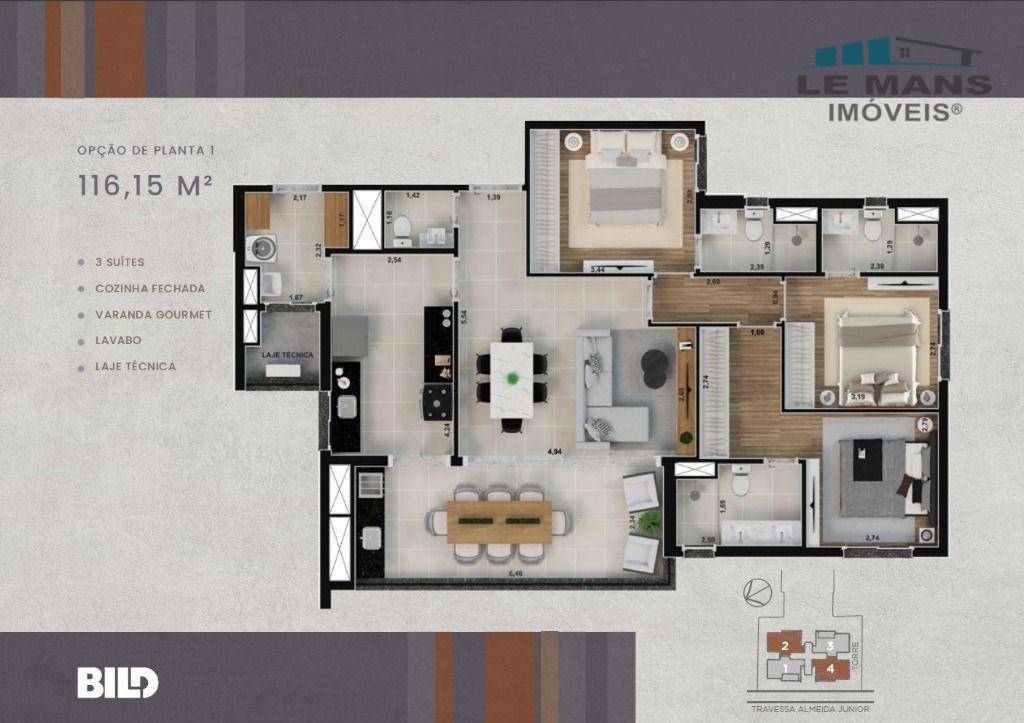 Apartamento à venda com 2 quartos, 116m² - Foto 32