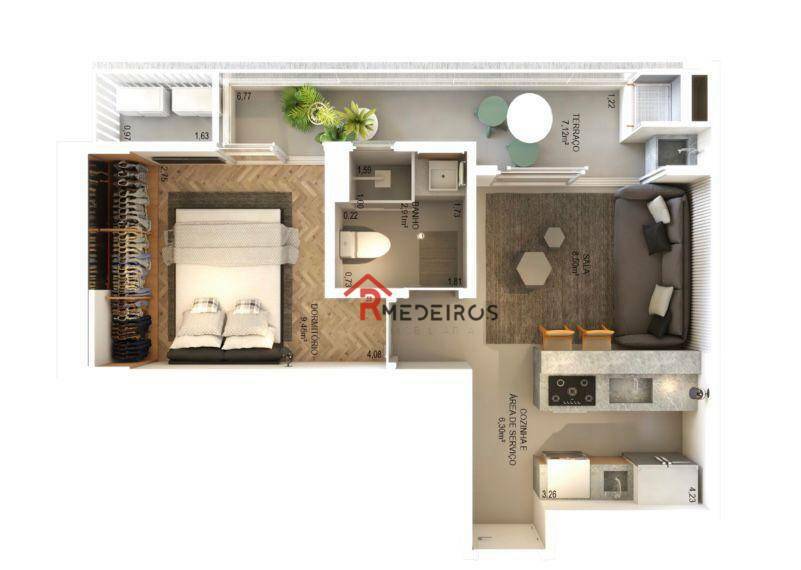 Apartamento à venda com 1 quarto, 40m² - Foto 13