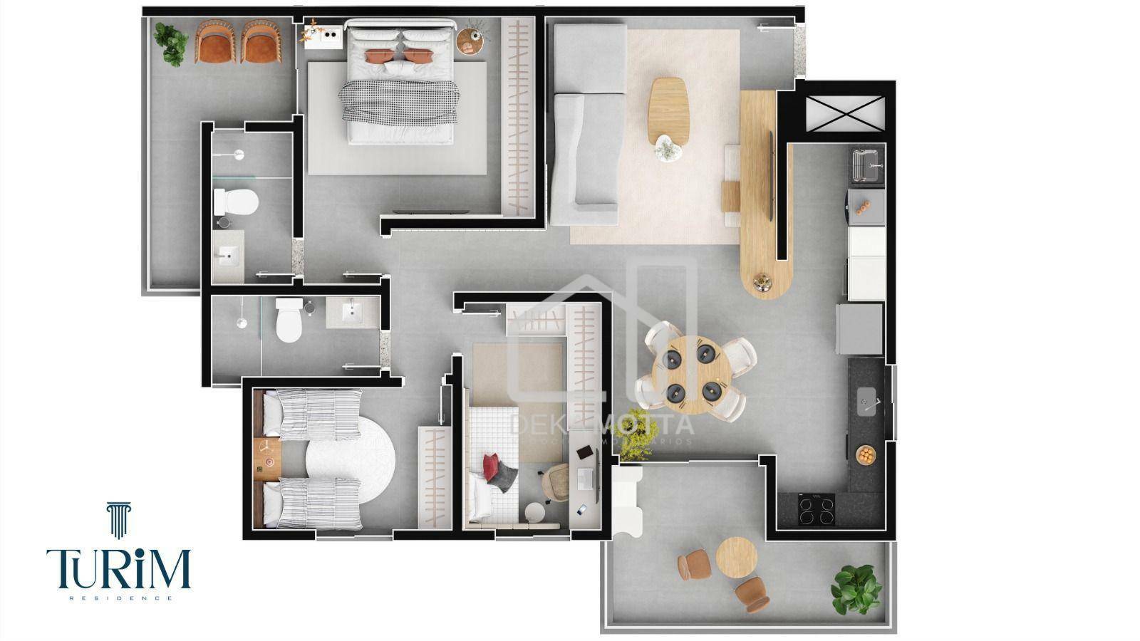 Apartamento à venda com 2 quartos, 79m² - Foto 3