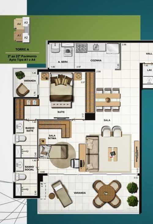 Apartamento à venda com 2 quartos, 101m² - Foto 7