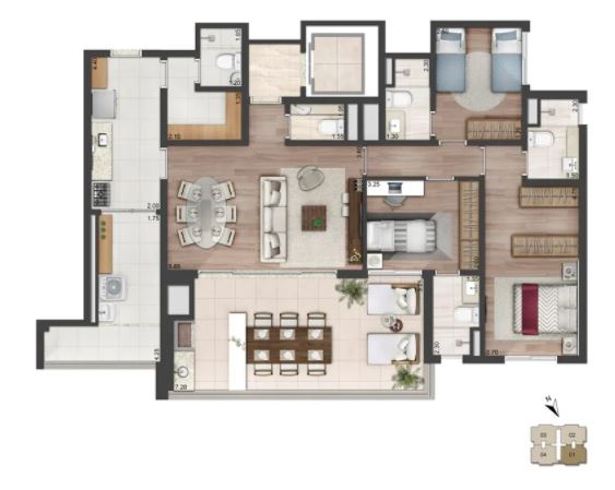 Apartamento à venda com 3 quartos, 137m² - Foto 18