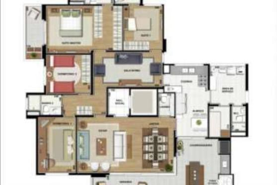 Apartamento à venda com 4 quartos, 200m² - Foto 7