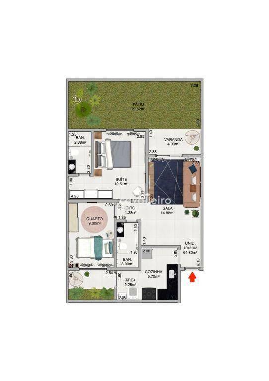 Apartamento à venda com 2 quartos, 60m² - Foto 5