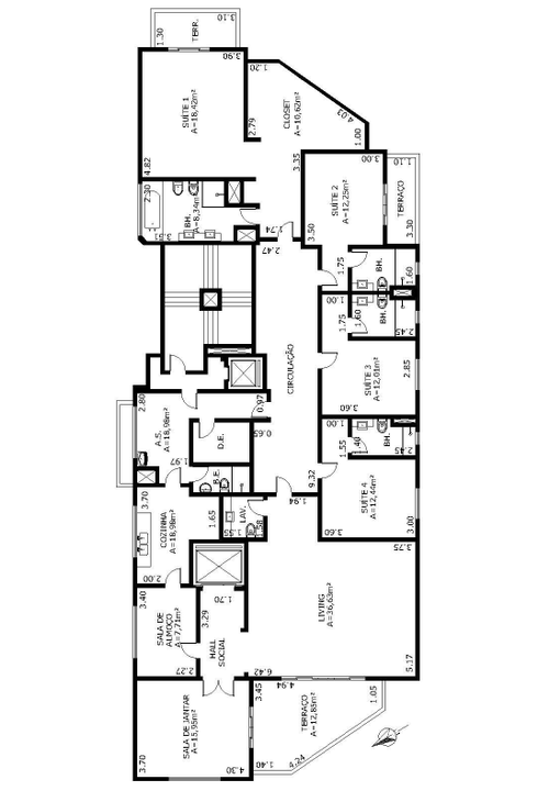 Apartamento à venda com 4 quartos, 240m² - Foto 2